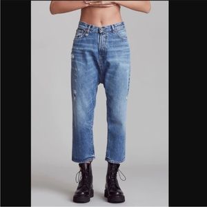 R13 Tailored Drop Jeans in Bain Size 28